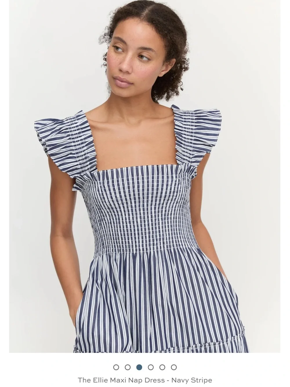 Hill House Home Ellie Maxi Nap Dress in Navy Stripe Large - Picture 3 of 9